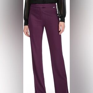 Clavin Klein - Purple Modern Fit Mid Rise Pants Trousers Slacks - Size 6